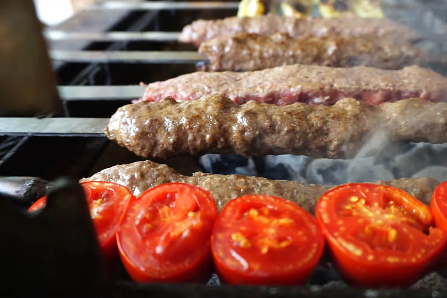 Urfa kebab on charcoal grill Amberq